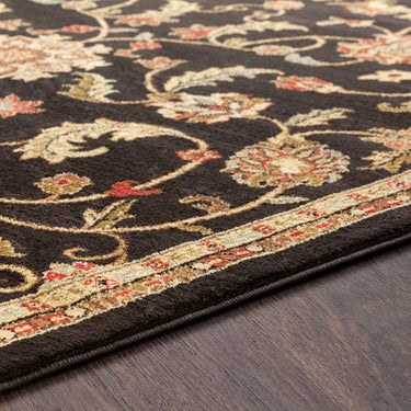 Riley Vintage Traditional Boho Black Rug