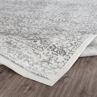 Roma Vintage Traditional Boho Oriental Grey, Off-White & Charcoal Rug - Design ROM2300