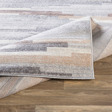 Roma Modern Skandi Grey, Charcoal & Tan Rug - Design ROM2302