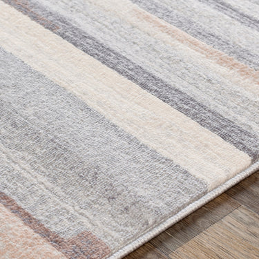 Roma Modern Skandi Grey, Charcoal & Tan Rug - Design ROM2302