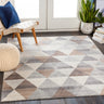 Roma Geometric Skandi Grey, Charcoal & Tan Rug
