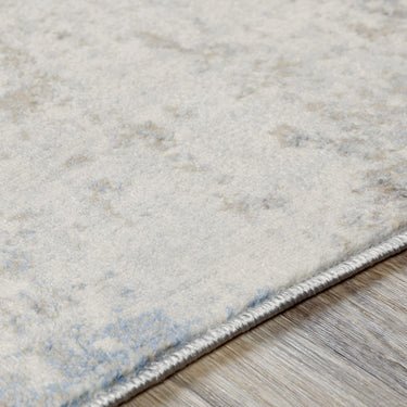 Roma Abstract Marble Modern Blue, Light Gray & Ivory Rug