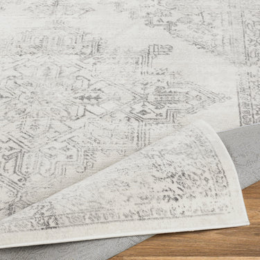 Roma Vintage Traditional Boho Oriental Cream, Off-White & Light Gray Rug