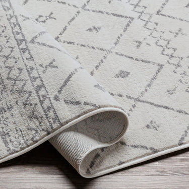 Roma Modern Berber White, Charcoal & Grey Rug