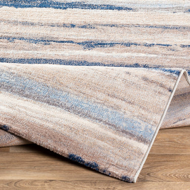 Roma Modern Skandi Brown, Navy & Light Blue Rug