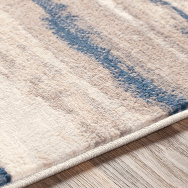 Roma Modern Skandi Brown, Navy & Light Blue Rug