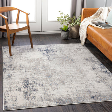Roma Abstract Marble Modern Grey, Tan & Ivory Rug