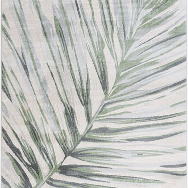 Roma Modern Skandi Green, Cream & Light Gray Rug - Large Plus 160x215 cm (5'3'' x 7'1'')