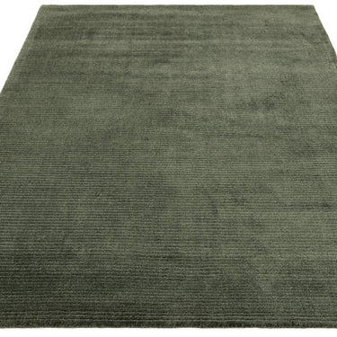 Rowan Emerald Green Hand-Woven Recycled Polyester Plain Rug