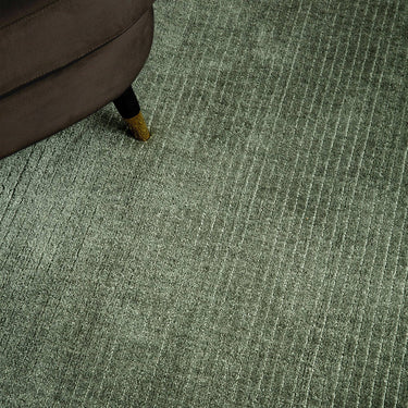 Rowan Emerald Green Hand-Woven Recycled Polyester Plain Rug