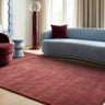 Rowan Maroon Hand-Woven Recycled Polyester Plain Rug