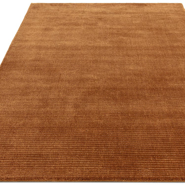 Rowan Terracotta Hand-Woven Recycled Polyester Plain Rug
