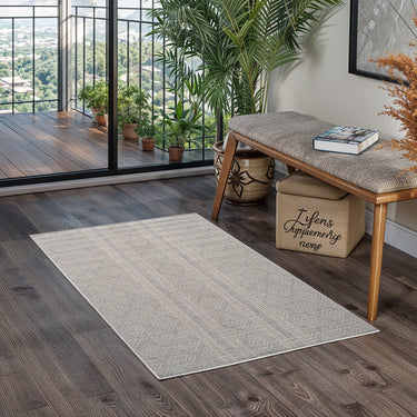 Madie In & Outdoor Global Light Grey/Cream Rug