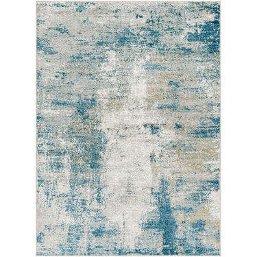 San Francisco Abstract Modern Marble Blue Rug