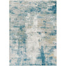 San Francisco Abstract Marble Modern Blue, Light Gray & Ivory Rug - Medium 120x170 cm (3'11'' x 5'7'')