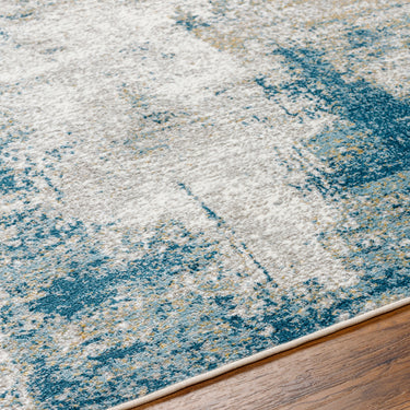 San Francisco Abstract Modern Marble Blue Rug