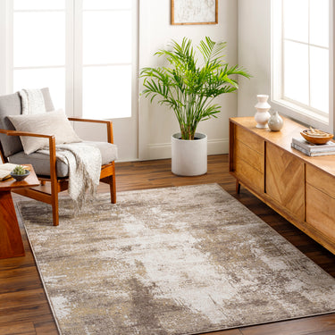 San Francisco Abstract Modern Marble Brown Rug