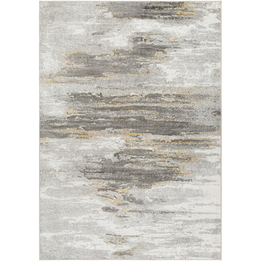 San Francisco Abstract Modern Marble Black Rug