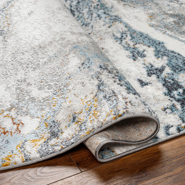 San Francisco Abstract Modern Marble Blue Rug