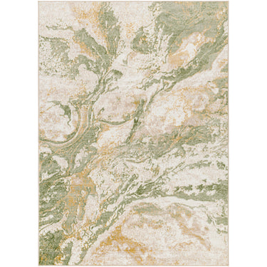 San Francisco Abstract Modern Marble Green Rug