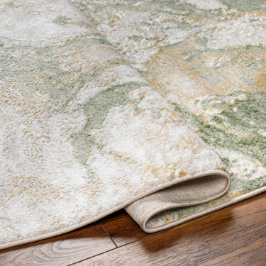 San Francisco Abstract Modern Marble Green Rug