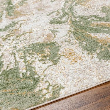 San Francisco Abstract Modern Marble Green Rug