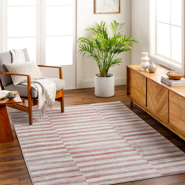 San Francisco Modern Graphic Skandi Pink, Ivory & Light Gray Rug