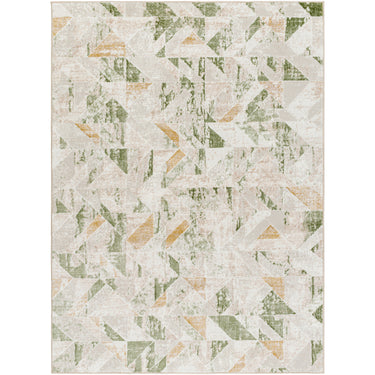 San Francisco Abstract Modern Marble Green Rug