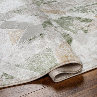 San Francisco Abstract Modern Marble Green Rug