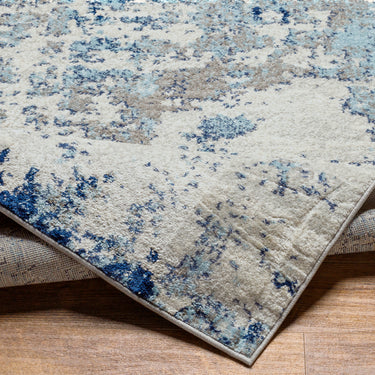 Sunderland Abstract Modern Marble Blue Rug