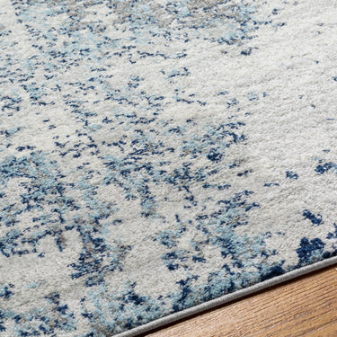 Sunderland Abstract Modern Marble Blue Rug
