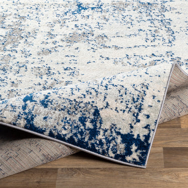 Sunderland Abstract Modern Marble Blue Rug