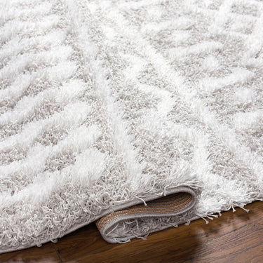 Urban Shag Geometric Soft Plush Pile Grey Rug