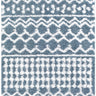 Urban Shaggy Geo Geometric Blue, Denim & White Rug - Medium Plus 130x170 cm (4'3'' x 5'7'')