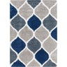 Urban Shaggy Modern Grey, Charcoal & Navy Rug - Large Plus 160x220 cm (5'3'' x 7'3'')