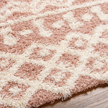 Urban Shag Geometric Soft Plush Pile Orange Rug