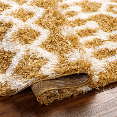 Urban Shag Geometric Soft Plush Pile Brown Rug