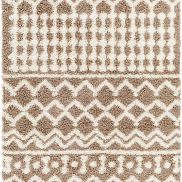 Urban Shag Geometric Soft Plush Pile Neutral Rug