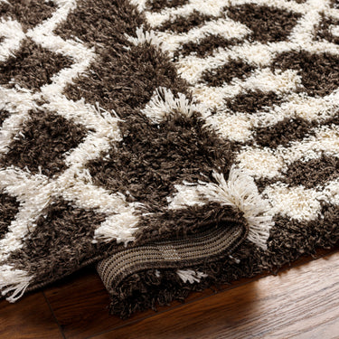 Urban Shag Geometric Soft Plush Pile Neutral Rug