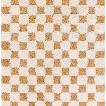 Urban Shag Modern Checkboard Soft Plush Pile Yellow Rug