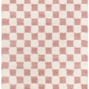 Urban Shag Modern Checkboard Soft Plush Pile Pink Rug
