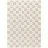Urban Shaggy Check Modern Beige, Cream & Neutral Rug - Large Plus 160x220 cm (5'3'' x 7'3'')
