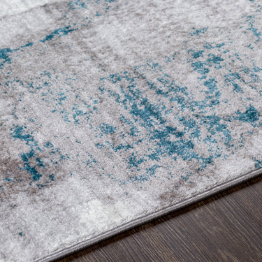 Wanderlust Abstract Marble Modern Grey, Denim & Ivory Rug - Design WNL2324