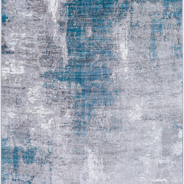 Wanderlust Abstract Marble Modern Blue, Denim & MediumGray Rug - Medium 120x170 cm (3'11'' x 5'7'')